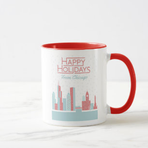 Frohe Feiertage von Chicago Tasse