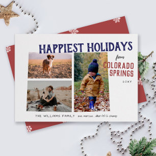 Frohe Feiertage von Colorado Three Photo Feiertagskarte