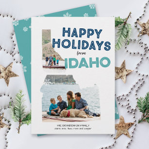 Frohe Feiertage von Idaho Foto-Weihnachtskarte Feiertagskarte