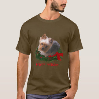 Frohe Feiertage von Yorkie T-Shirt