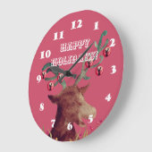 Frohe Feiertage Wanduhr (Winkel)