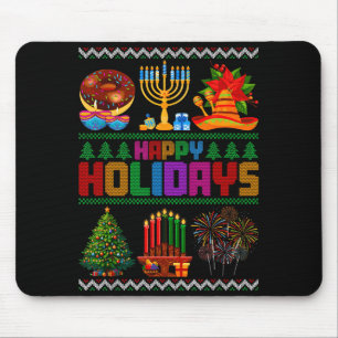 Frohe Feiertage Weihnachten Chanukka Kwanzaa Frohe Mousepad