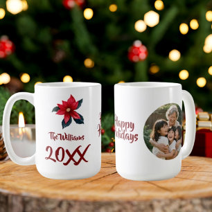 Frohe Feiertage Weihnachten Familienzusammenkunft Kaffeetasse