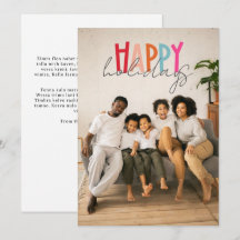Frohe Feiertage Weihnachten Personalisiertes Foto