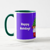 Frohe Feiertage Weihnachten Pudel Kaffeetasse (Links)
