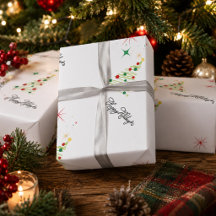 Frohe Feiertage Weihnachtsbaum Geschenkpapier