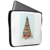 Frohe Feiertage. Weihnachtsbaum Laptopschutzhülle (Vorne Rechts)
