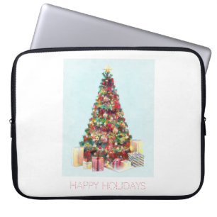 Frohe Feiertage. Weihnachtsbaum Laptopschutzhülle