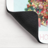 Frohe Feiertage. Weihnachtsbaum Mousepad (Ecke)