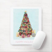 Frohe Feiertage. Weihnachtsbaum Mousepad (Mit Mouse)