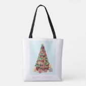 Frohe Feiertage. Weihnachtsbaum Tasche (Rückseite)
