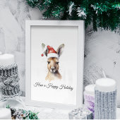 Frohe Feiertage, Weihnachtskänguru individuell Poster