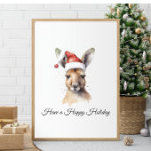 Frohe Feiertage, Weihnachtskänguru individuell Poster