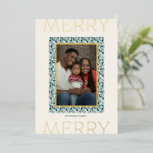 Frohe Feiertage Weihnachtskarte (Gold) (Stehend vorne)