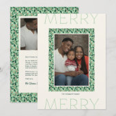 Frohe Feiertage - Weihnachtskarte (Grün) Feiertagskarte (Vorne/Hinten)