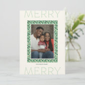 Frohe Feiertage - Weihnachtskarte (Grün) Feiertagskarte (Stehend Vorderseite)