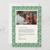 Frohe Feiertage - Weihnachtskarte (Grün) Feiertagskarte (Rückseite)