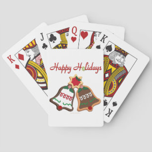 Frohe Feiertage Weihnachtsplätzchen Glocken Spielkarten
