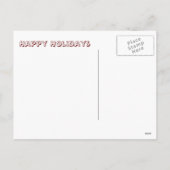 Frohe Feiertage Weihnachtsplätzchen-Postkarte Feiertagspostkarte (Rückseite)