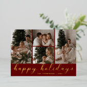 Frohe Feiertage Weihnachtsskript Foto-Collage (Stehend vorne)