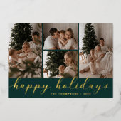 Frohe Feiertage Weihnachtsskript-Fotocollage (Vorderseite)