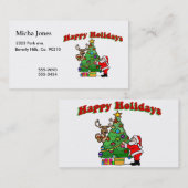 Frohe Feiertage Weihnachtsverzierung Visitenkarte (Vorne/Hinten)
