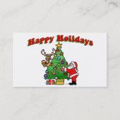 Frohe Feiertage Weihnachtsverzierung Visitenkarte (Rückseite)