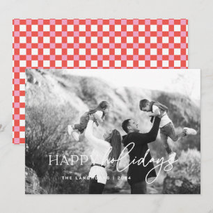 Frohe Feiertage Weißer Text Foto Weihnachtskarte Einladung