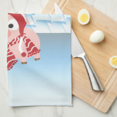 Frohe Feiertage! Winter-Schwein Handtuch (Viertel Falte)