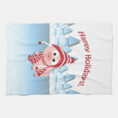 Frohe Feiertage! Winter-Schwein Handtuch (Horizontal)