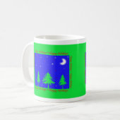 Frohe Feiertage Winterlandschaft Kaffeetasse (Vorderseite Links)