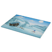"FROHE FEIERTAGE" WINTERLANDSCHAFT SCHNEIDEBRETT (Ecke)