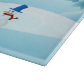 "FROHE FEIERTAGE" WINTERLANDSCHAFT SCHNEIDEBRETT (Ecke)