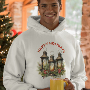 Frohe Feiertage Winterlaterne Hoodie