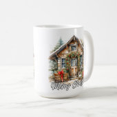 Frohe Feiertage Winterzeit Landhaus Kaffeetasse (VorderseiteRechts)
