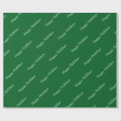 Frohe Feiertage Wrap Green Geschenkpapier (Flach)
