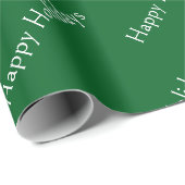 Frohe Feiertage Wrap Green Geschenkpapier (Rolleneckpunkt)