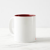 Frohe Feiertage Zweifarbige Tasse (Vorderseite Links)