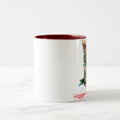 Frohe Feiertage Zweifarbige Tasse (Mittel)