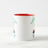 Frohe Feiertage Zweifarbige Tasse (Mittel)