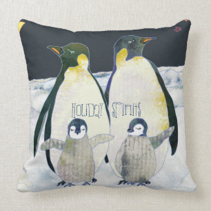 Frohe Feiertags-Geist-Kaiser-Pinguin-Kissen Kissen