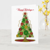 Frohe Ferien, Knöpfe, wir alle, Handwerk Karte (Gelbe Blume)