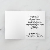 Frohe Ferien mit Vogeldekoration Feiertagskarte (Innenseite)