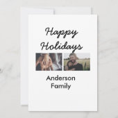 Frohe Ferien Vater Sohn der Familie Weihnachten Fo Einladung (Rückseite)