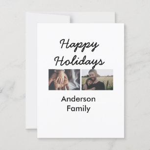 Frohe Ferien Vater Sohn der Familie Weihnachten Fo Postkarte