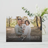 Frohe Ferien Volles Foto Weihnachten (Stehend Vorderseite)