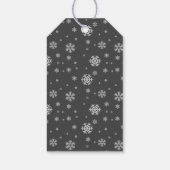 Frohe Ferien Weihnachten Aquarell Schneekiefern Geschenkanhänger (Rückseite)