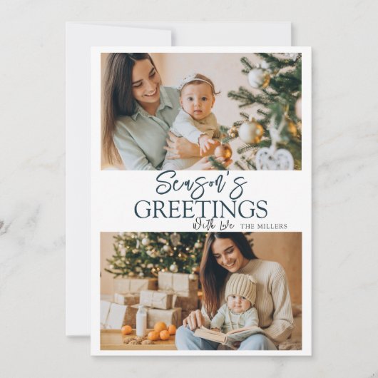 Frohe Festtage 2 Foto Urlaub Feiertagskarte (Vorderseite)