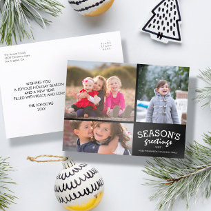 Frohe Festtage 3 Fotocollage Postkarte