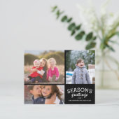 Frohe Festtage 3 Fotocollage Postkarte (Stehend Vorderseite)